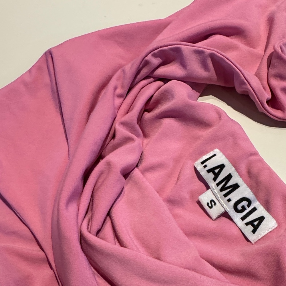 I.AM.GIA Pink Draped Top - Picture 2 of 2